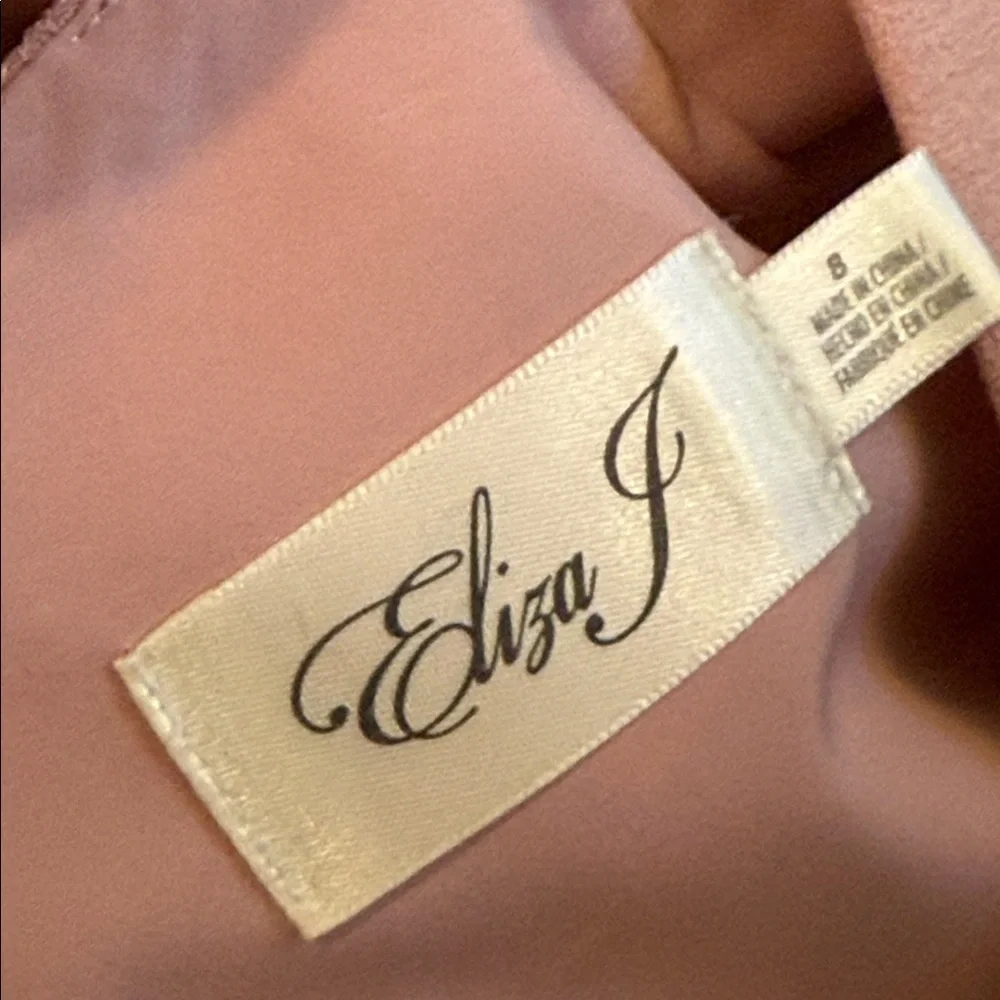 Eliza J Blush Pink High Low Fit & Flare Midi Dress Size 8 Wedding Guest - Picture 9 of 12
